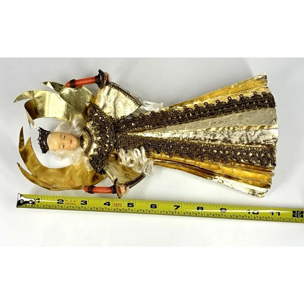 Vintage Koestel Wax Angel Christmas Tree Topper 11